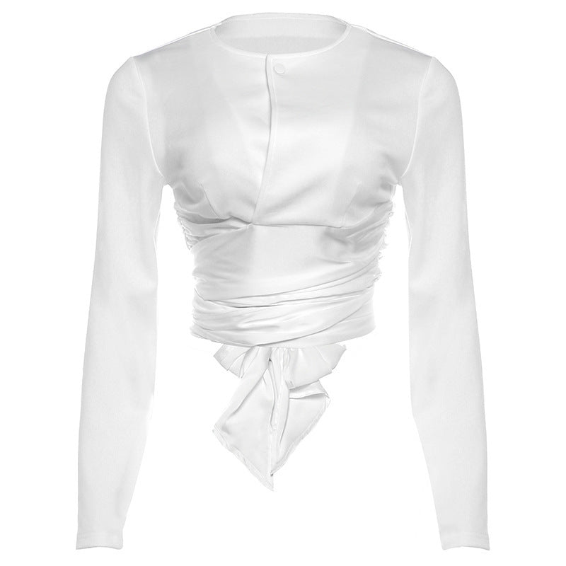 qgtao classy demure mindful dress to impress 2024 Autumn New Elegant Socialite Pleated Waist Design Top Rose Modified Hip Skirt Two-Piece Set for Women