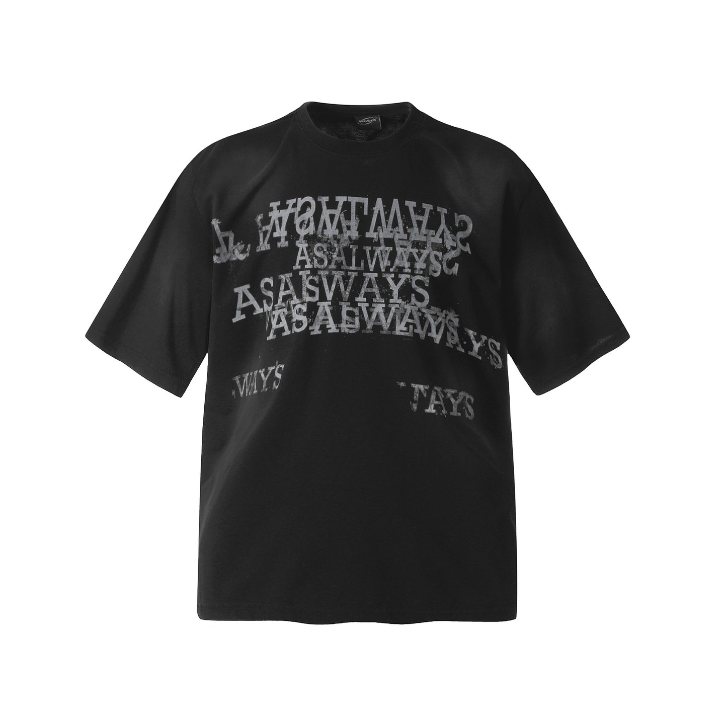 2025 F6622 2025n Street Vintage 2025 Summer Dirty Spray Letter Design Premium Men's Loose Short Sleeve T-Shirt