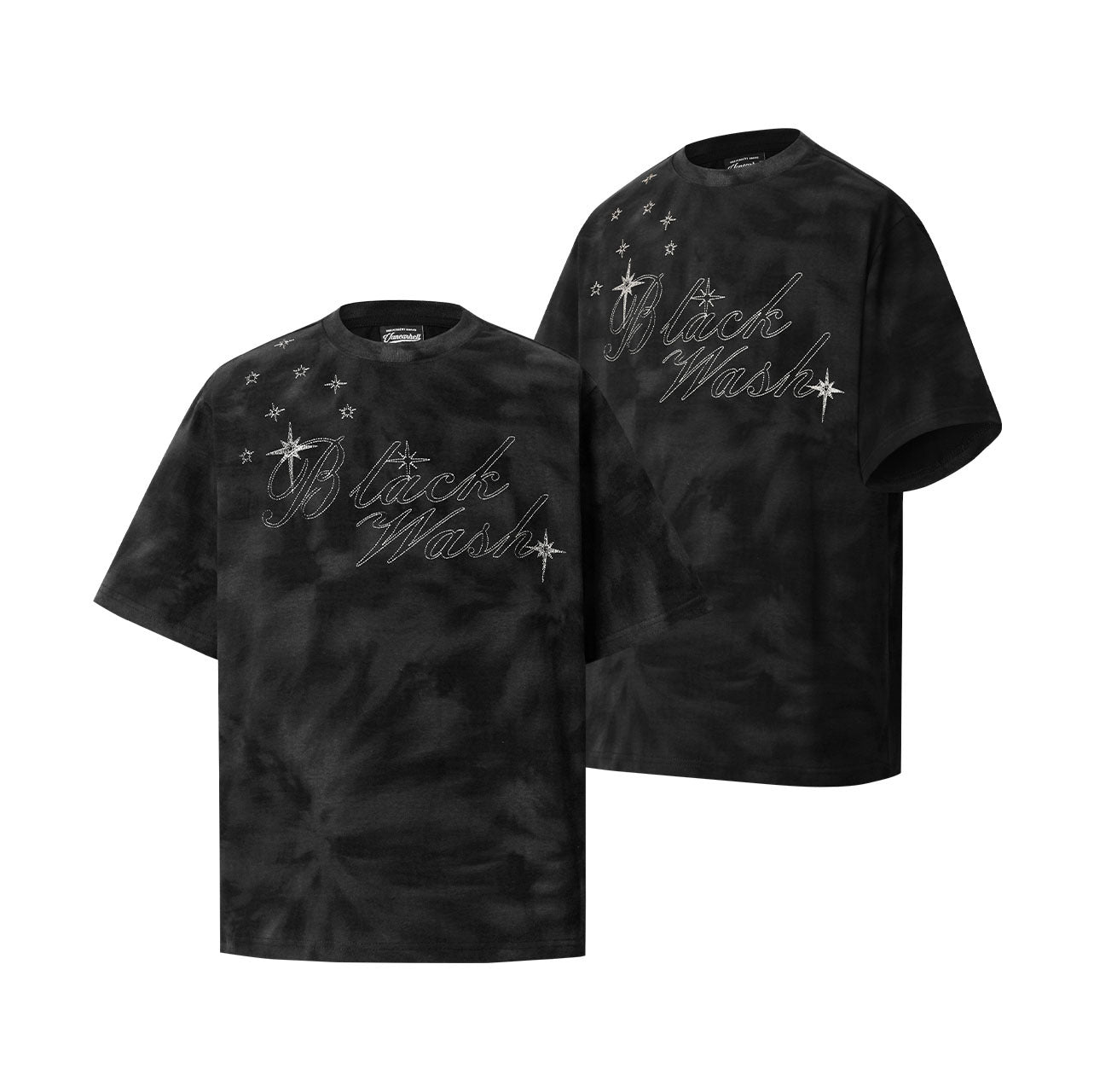 2025 8598 2025n Street 2025 Summer Letter Embroidery Design Men's Tie-Dyeing Premium Sense Neutral Short Sleeve T-Shirt