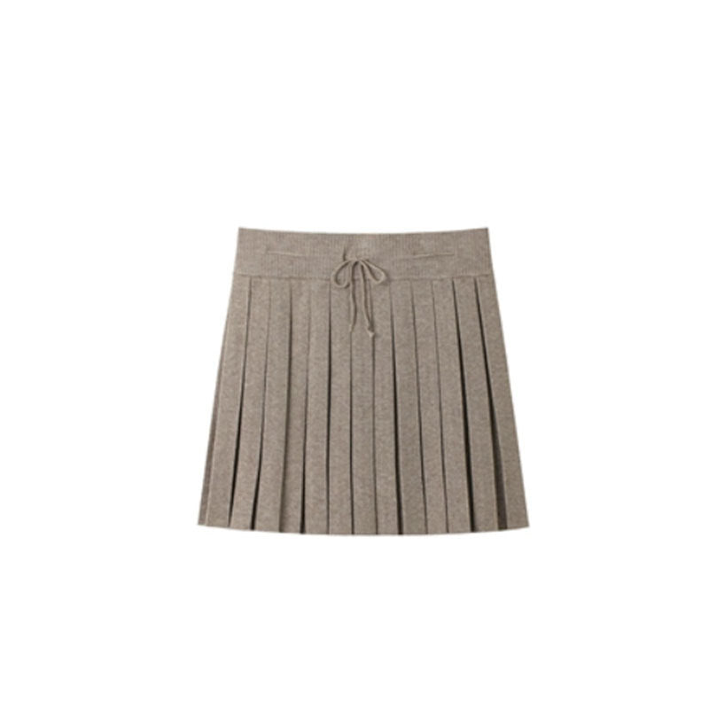 qgtao fall outfits women Spring 2024 New Pure Desire Style Hand-Knitted Rope Knitted Cardigan Sling Pleated Skirt Three-Piece Set Dress