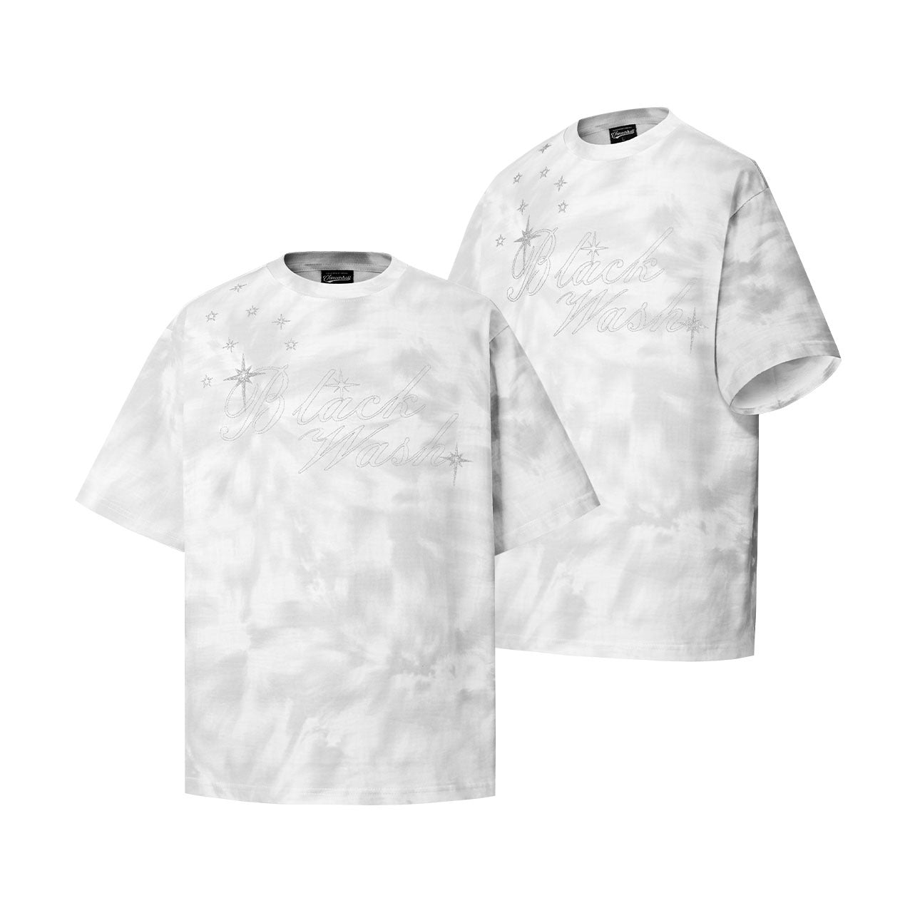 2025 8598 2025n Street 2025 Summer Letter Embroidery Design Men's Tie-Dyeing Premium Sense Neutral Short Sleeve T-Shirt