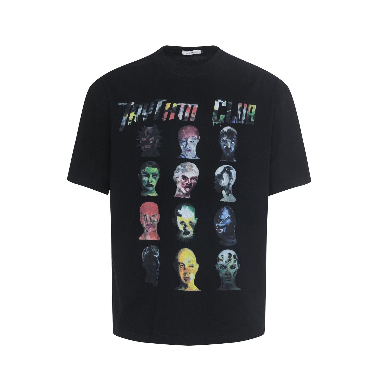 2025 27170 2025n Street 2025 Summer Vintage Alien High Sense Small Collar Design Men's Loose Short Sleeve T-Shirt