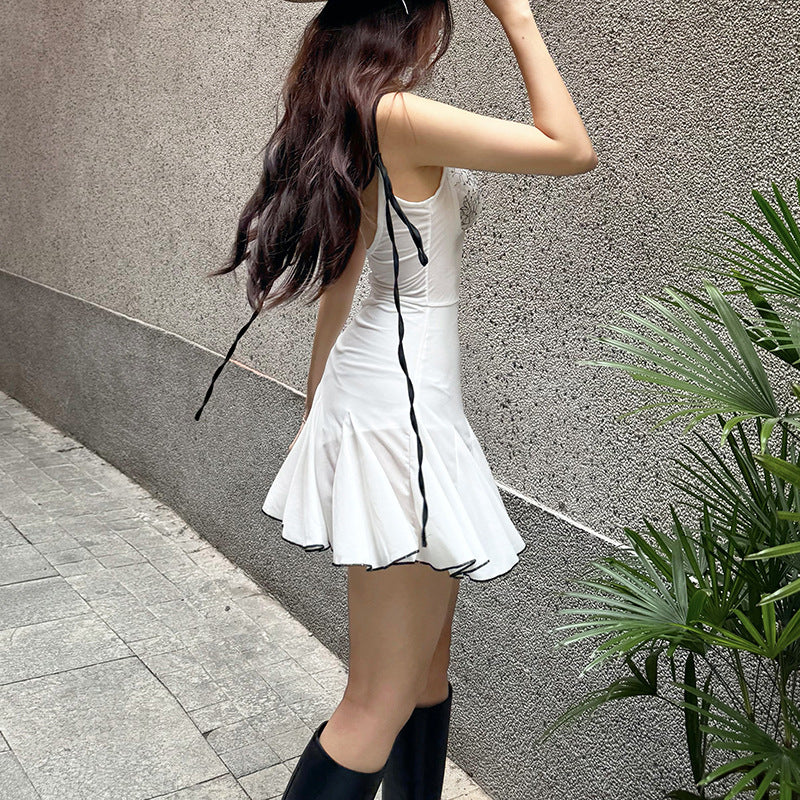 2025 style spring new women's clothing exquisite lace splicing tulle elegant party dress