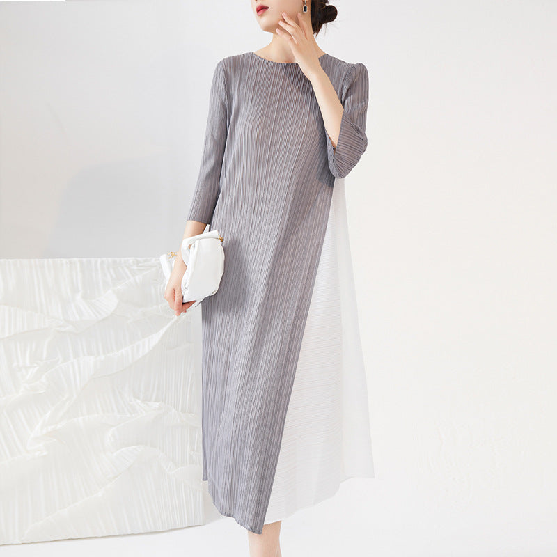 High quality pleated dress medium and long irregular long dress source super factory OEM custom skirt dress