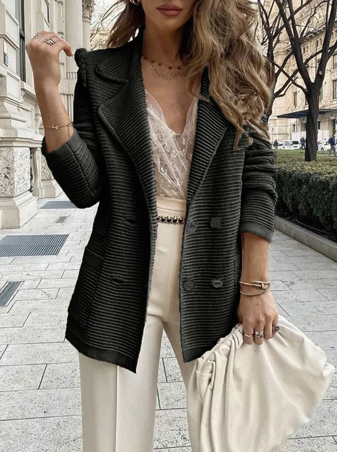 qgtao dti outfits Women's Short Texture Casual Top Long Sleeve Jacket Coat Autumn and Winter New Women's