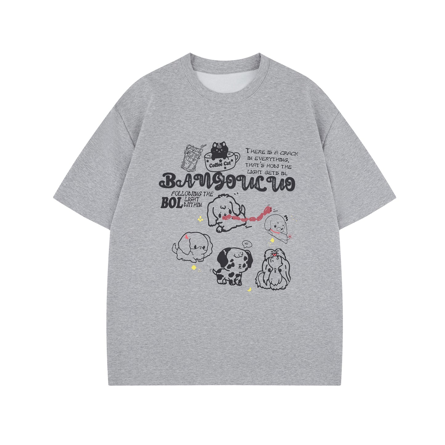 2025 1086 2025n Street 2025 Summer Neutral Premium Retro Cartoon Design Men's Loose Short Sleeve T-Shirt