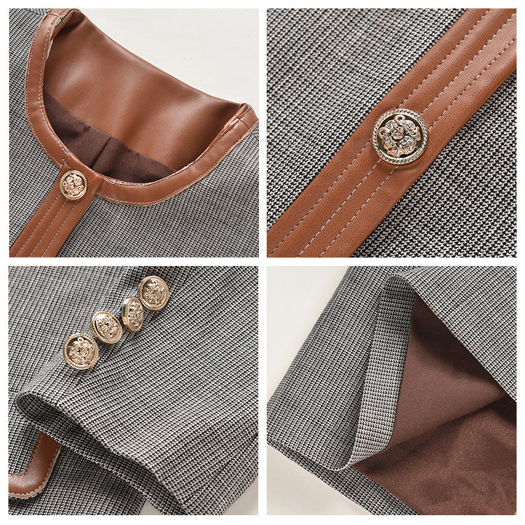 Fragrant Celebrity Short Jacket Small Fashion Suit Women's High Waist Wide Leg Shorts Two-piece Set K9016