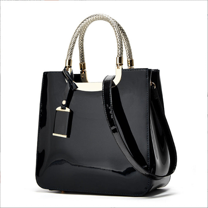 2025 popular new handbag fashion Jindian patent leather bride women's bag single shoulder oblique span bag New supply women's bag
