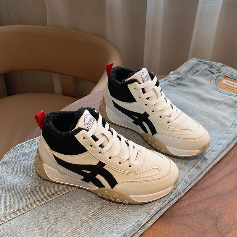 ins Korean version of the new velvet Forrest Gump shoes high-top women's popular winter student running sports platform leisure NK858