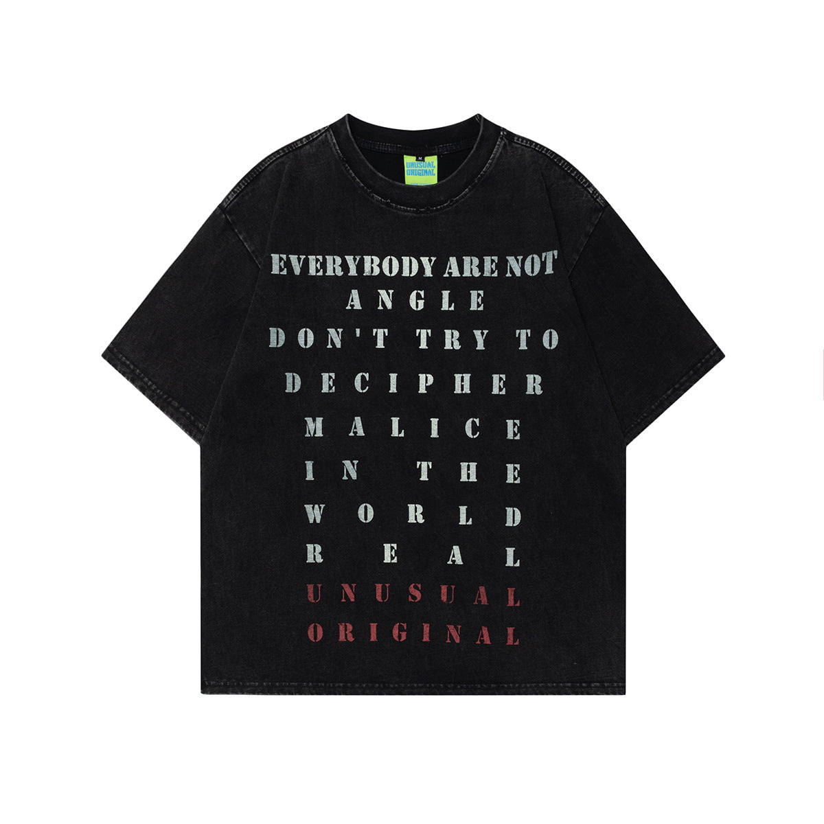 2025 T1083 2025n street 2025 summer alphabet map washed and old high-end design men's loose round short sleeves T