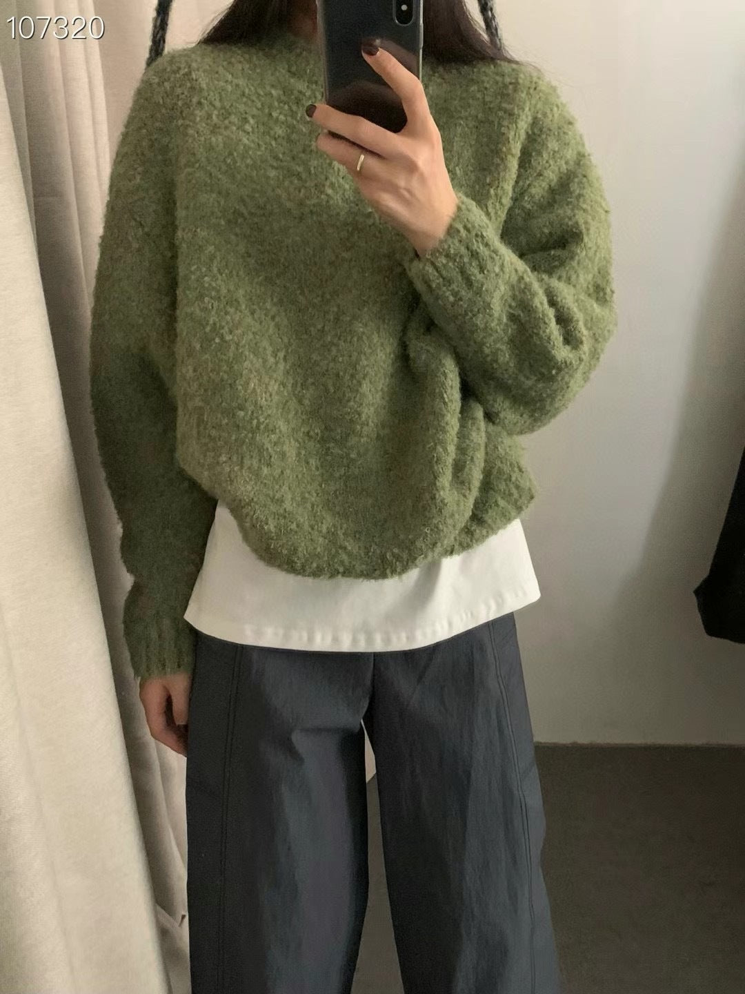 qgtao leapord outfit Gentle Style Circle Yarn Purple Pullover Women's Autumn and Winter New Style Nuo Jiji round Neck Sweater Top Fashion
