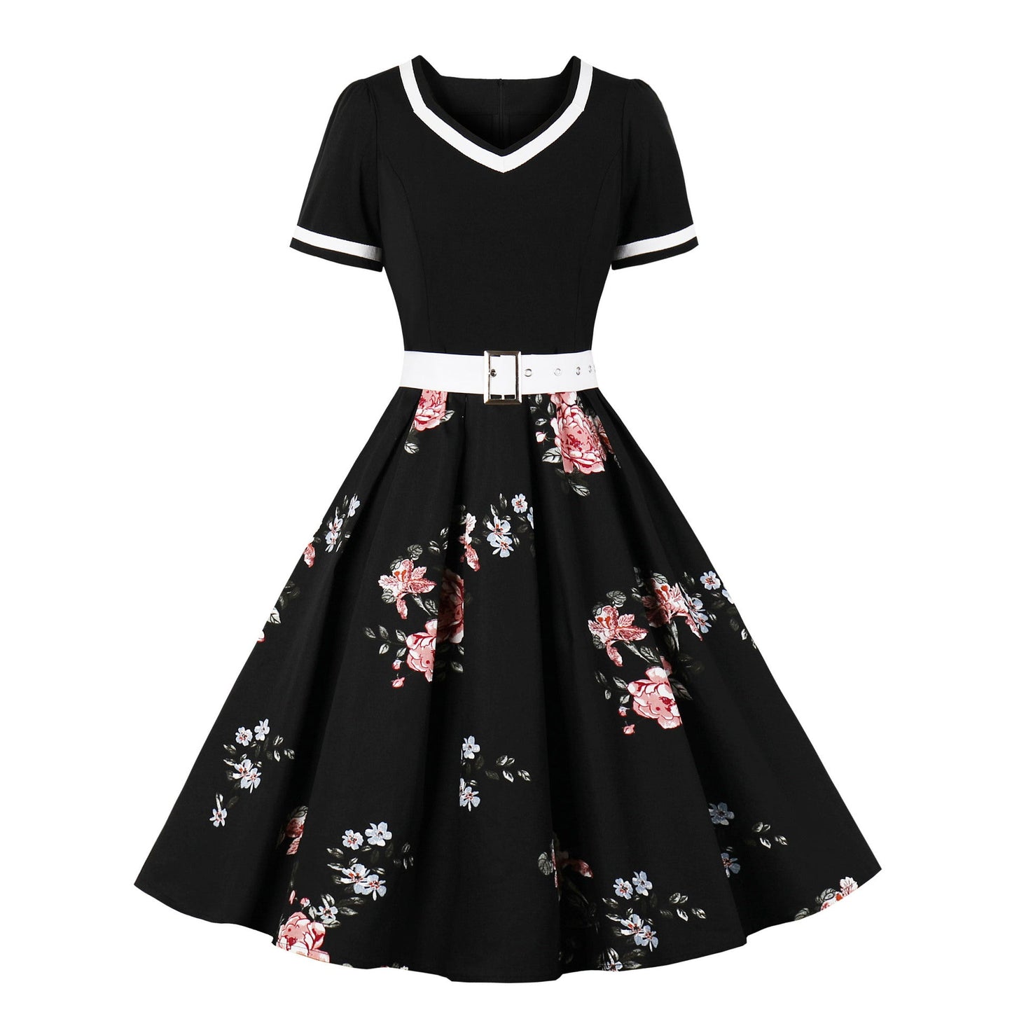 qgtao pop culture dress to impress Vintage Printed Dress Pettiskirt