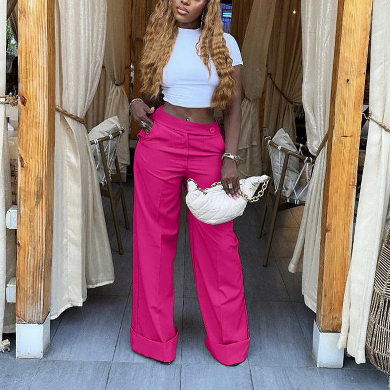 qgtao 2000s fashion Autumn New Casual Pants Women's Casual Wide-Leg Fashionable Elegant Trousers Women