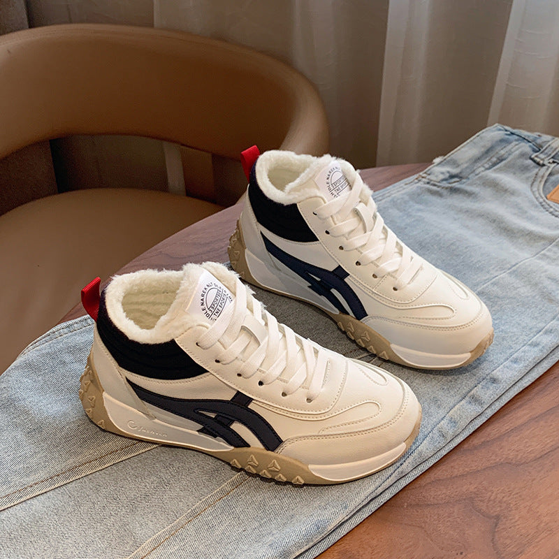 ins Korean version of the new velvet Forrest Gump shoes high-top women's popular winter student running sports platform leisure NK858