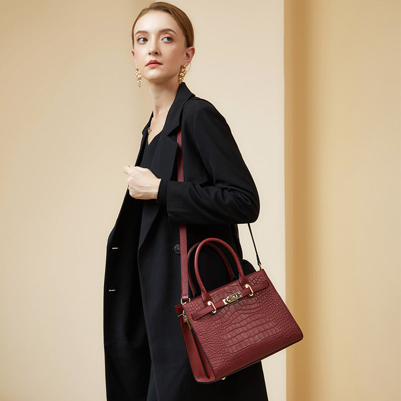 2025 Large capacity bag women's 2021 new women's leather handbag crossbody wedding shoulder bag high sense mother bag