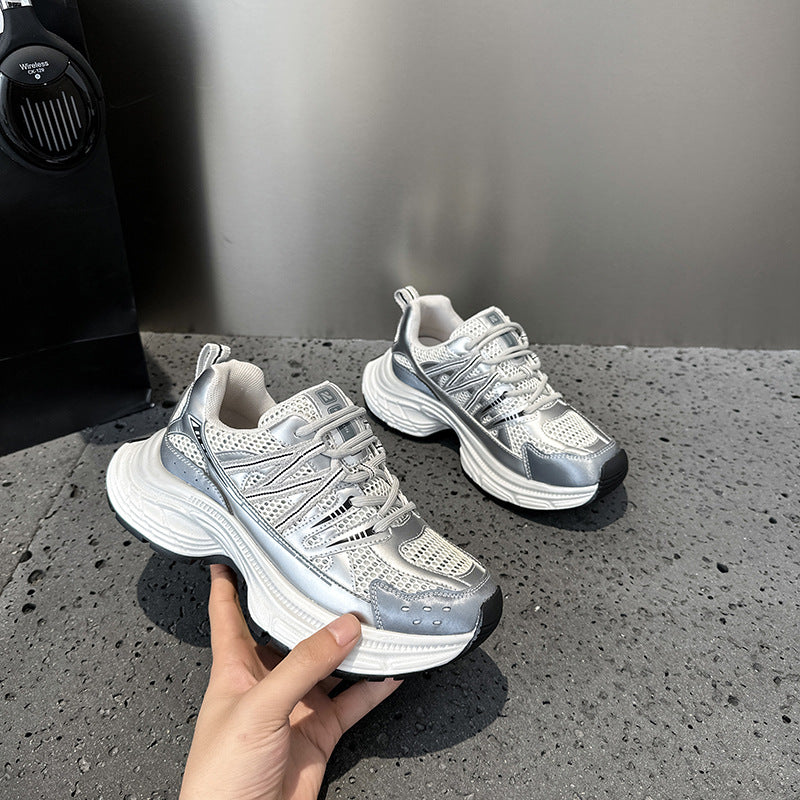 2025 Korean version of autumn trend dad shoes women's popular new soft-soled lightweight and versatile casual sports shoes I student trendy shoes women