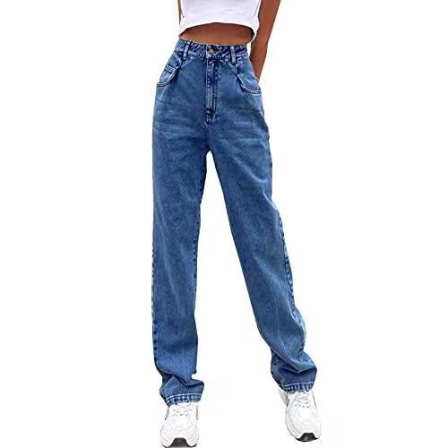 2025 Cross-border 2021 new women's pants ins British style retro brown high-waisted elastic slightly pulled jeans women's jeans