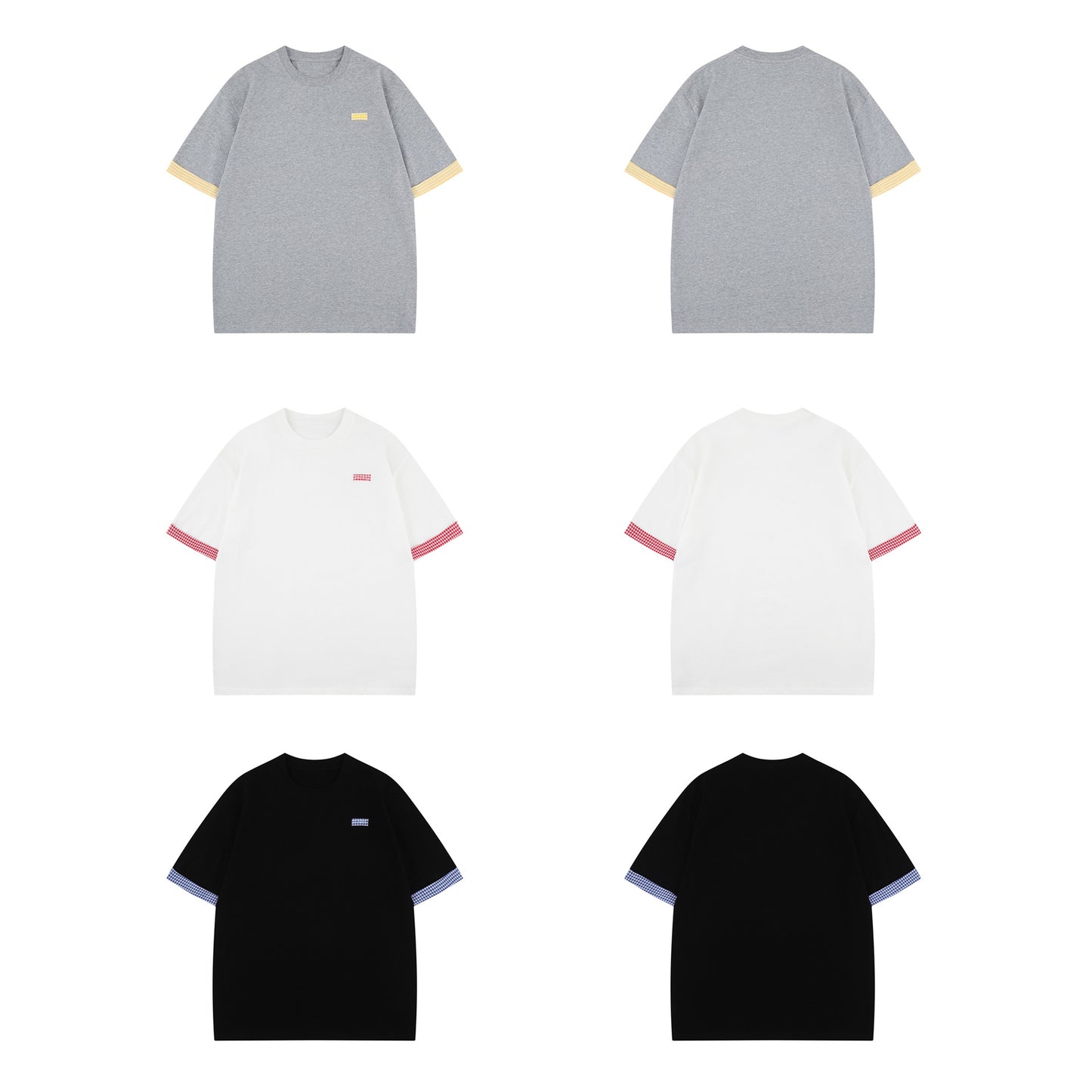 2025 1219 2025n Street 2025 Summer Men's and Women's Deconstruction Premium Splicing Loose Design Men's Short Sleeve T-Shirt