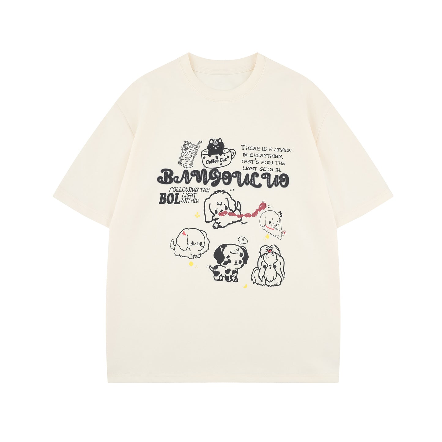 2025 1086 2025n Street 2025 Summer Neutral Premium Retro Cartoon Design Men's Loose Short Sleeve T-Shirt