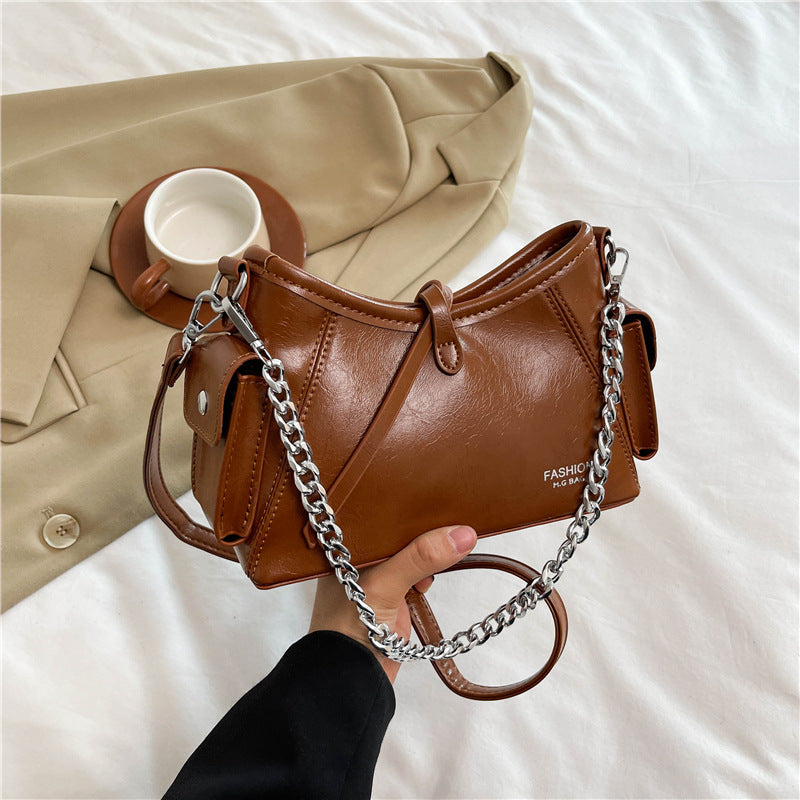2025 Crossbody bag autumn and winter Korean version of high-end women's bag new fashionable and simple shoulder bag to work commuter bag women's wholesale