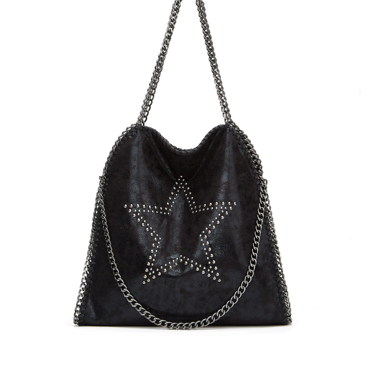 2025 retro five-pointed star willow chain women's bags, fashionable women's large-capacity single shoulder diagonal span portable New women's bags
