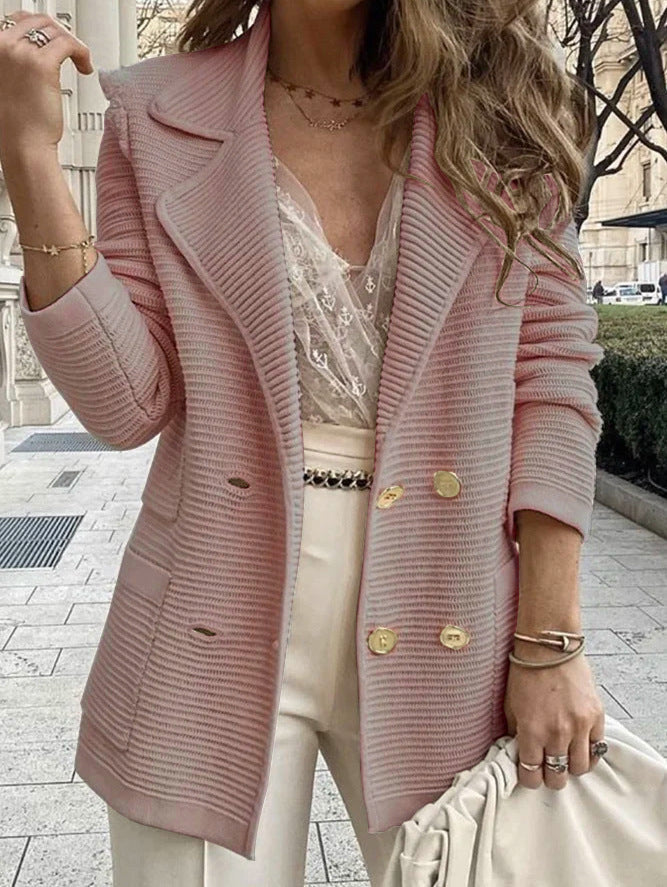 qgtao dti outfits Women's Short Texture Casual Top Long Sleeve Jacket Coat Autumn and Winter New Women's