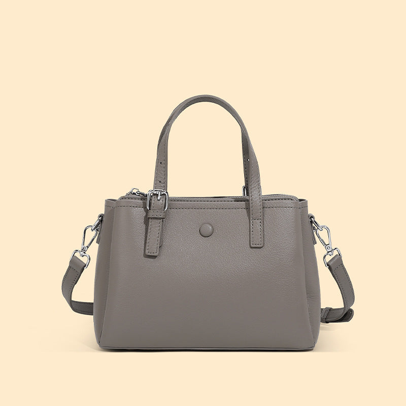 2025 Commuter versatile leather women's bag popular new autumn and winter first-layer cowhide shoulder messenger bag portable tote bag