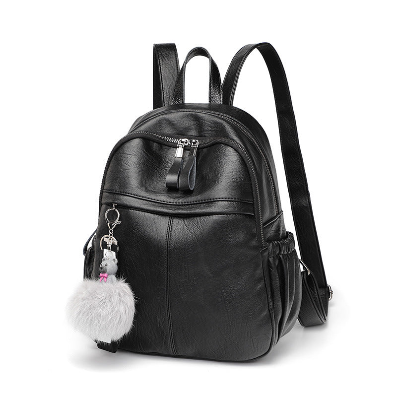 2025 Women's bag popular new Korean version cowhide backpack soft leather backpack school bag casual women's bag travel bag student women's bag
