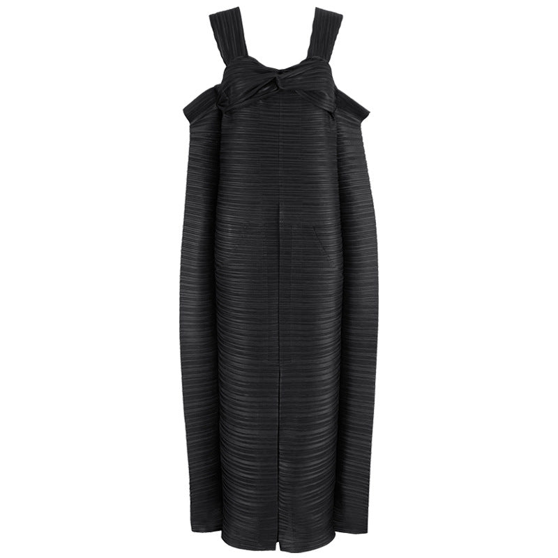 2025 summer new skirt loose casual Miyake pleated niche dress large size medium and long pleated skirt summer