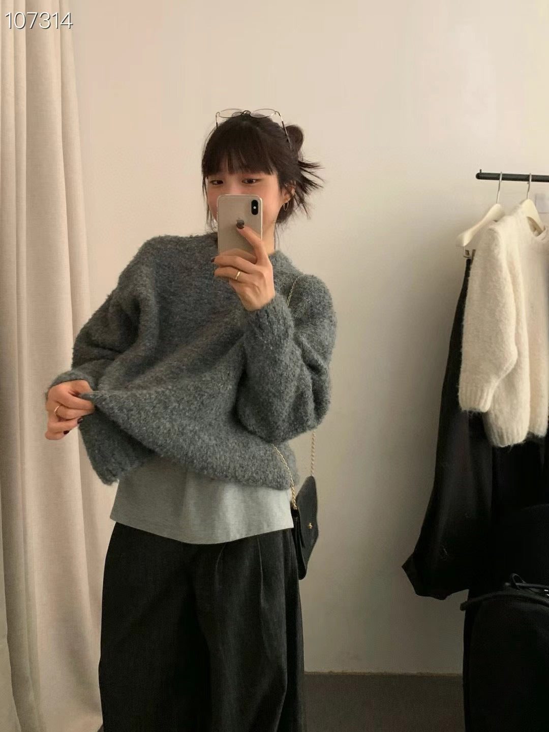 qgtao leapord outfit Gentle Style Circle Yarn Purple Pullover Women's Autumn and Winter New Style Nuo Jiji round Neck Sweater Top Fashion