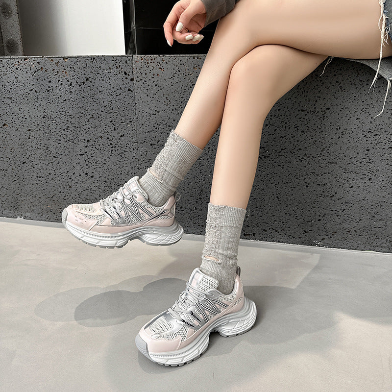 2025 Korean version of autumn trend dad shoes women's popular new soft-soled lightweight and versatile casual sports shoes I student trendy shoes women