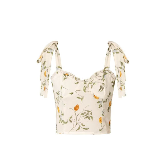 qgtao summer fits 2024 Summer Camisole Backless Printed Sexy Design Slim Printed inside and outside Wear Vest Top