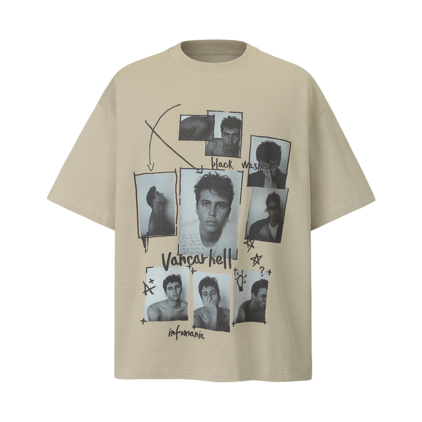 2025 8564 2025n Street 2025 Summer Character Pattern Design Men's Loose High Sense Neutral Short Sleeve T-Shirt