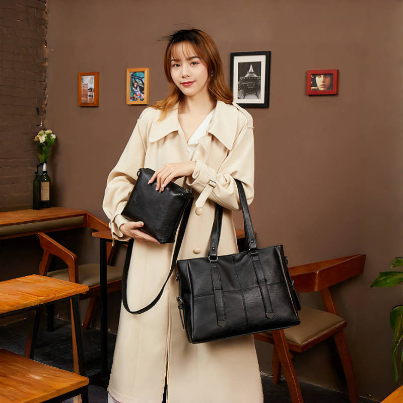 2025 Women's bag popular new women's bag fashionable and versatile New tote bag large-capacity shoulder bag mother and child messenger bag