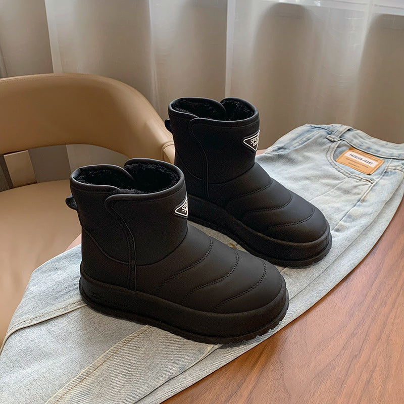 Fleece high-top snow boots women's popular winter new student ins Korean version of thermal casual shoes cotton shoes KT2822