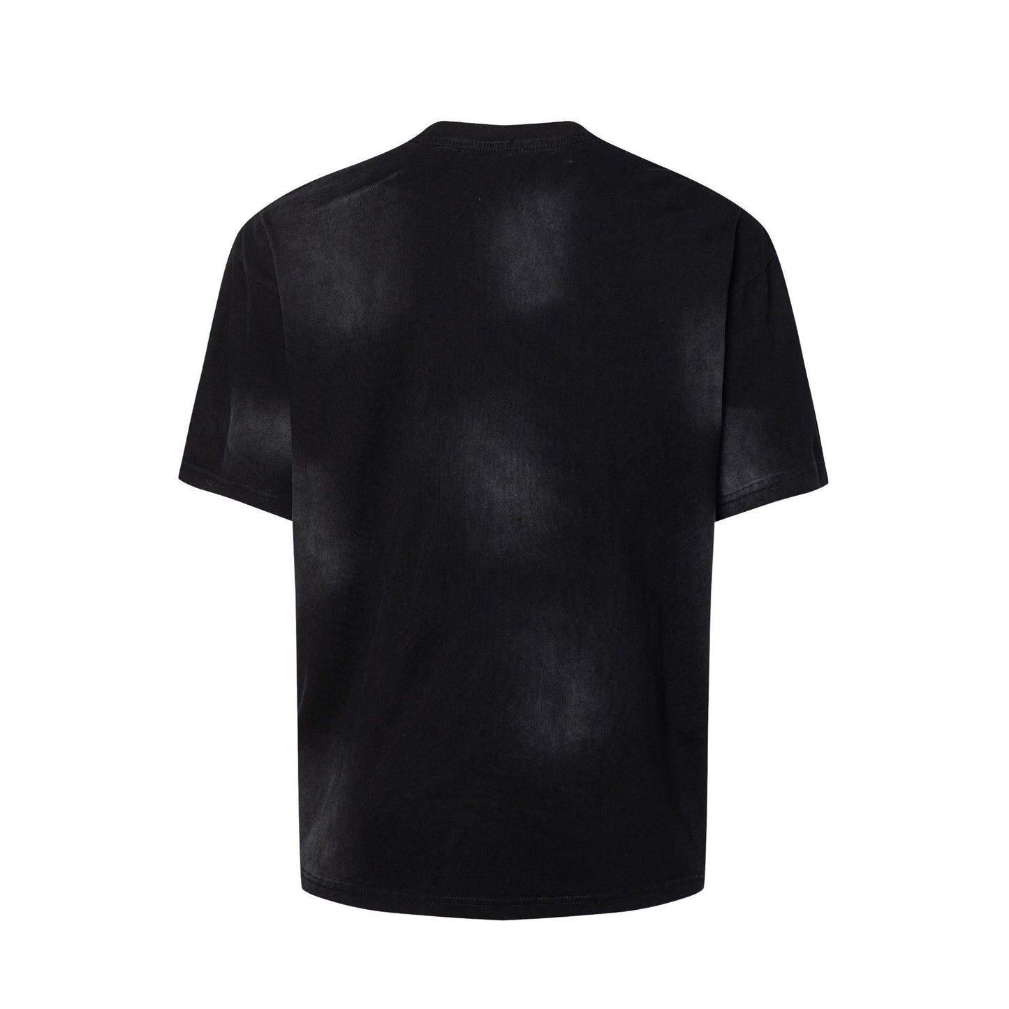 2025 27140 2025n Street 2025 Summer Neutral Spray High Sense Small Neck Design Men's Loose Short Sleeve T-Shirt