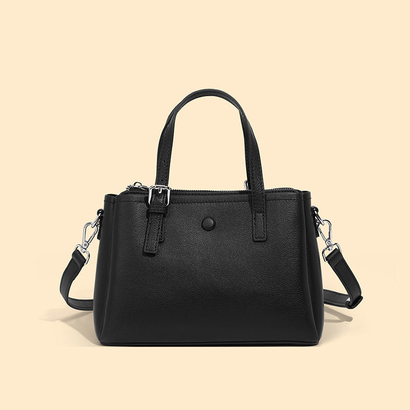 2025 Commuter versatile leather women's bag popular new autumn and winter first-layer cowhide shoulder messenger bag portable tote bag
