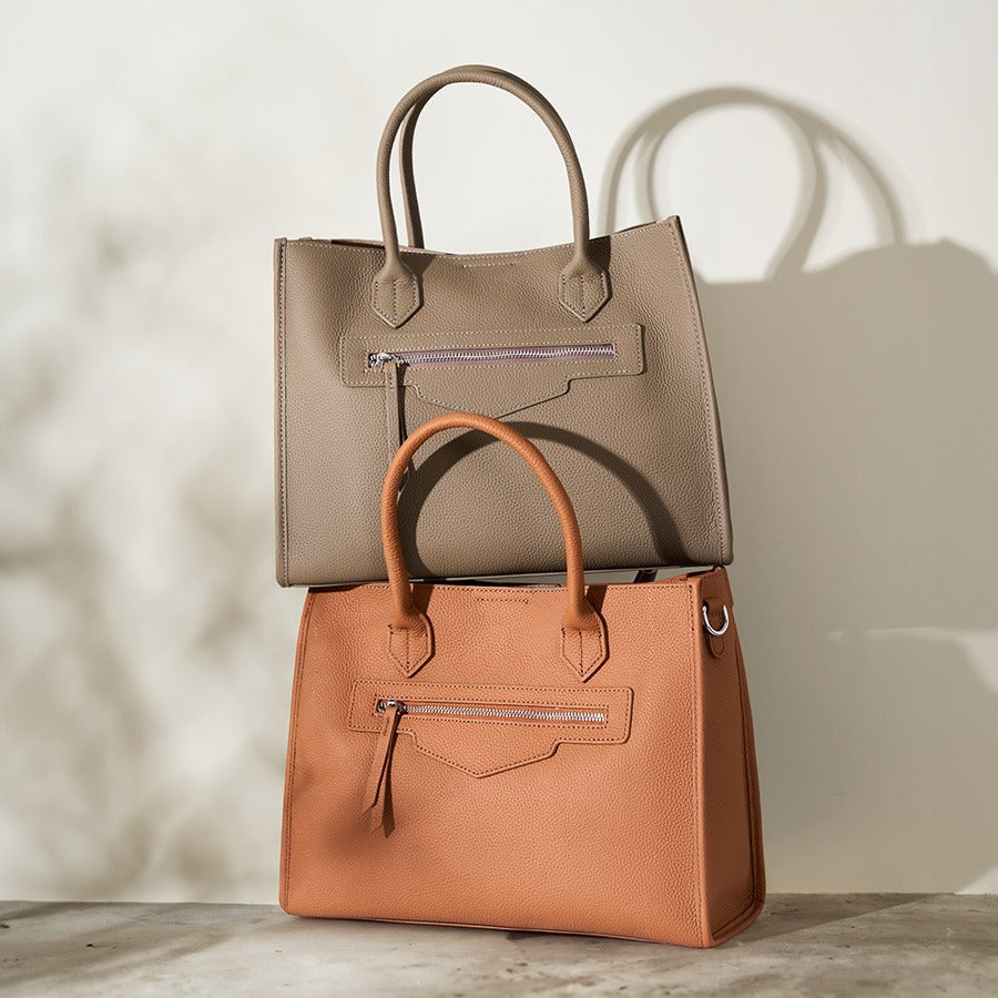 2025 Niche design commuter big bag leather large capacity retro women's bag shoulder computer briefcase portable tote big bag