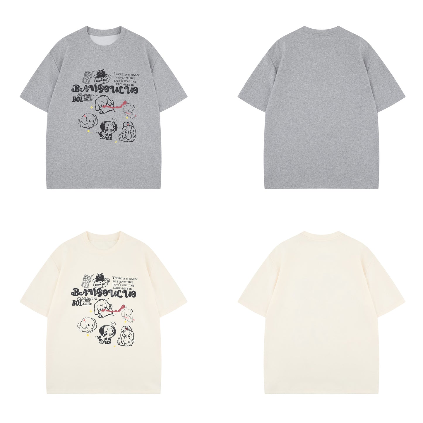 2025 1086 2025n Street 2025 Summer Neutral Premium Retro Cartoon Design Men's Loose Short Sleeve T-Shirt