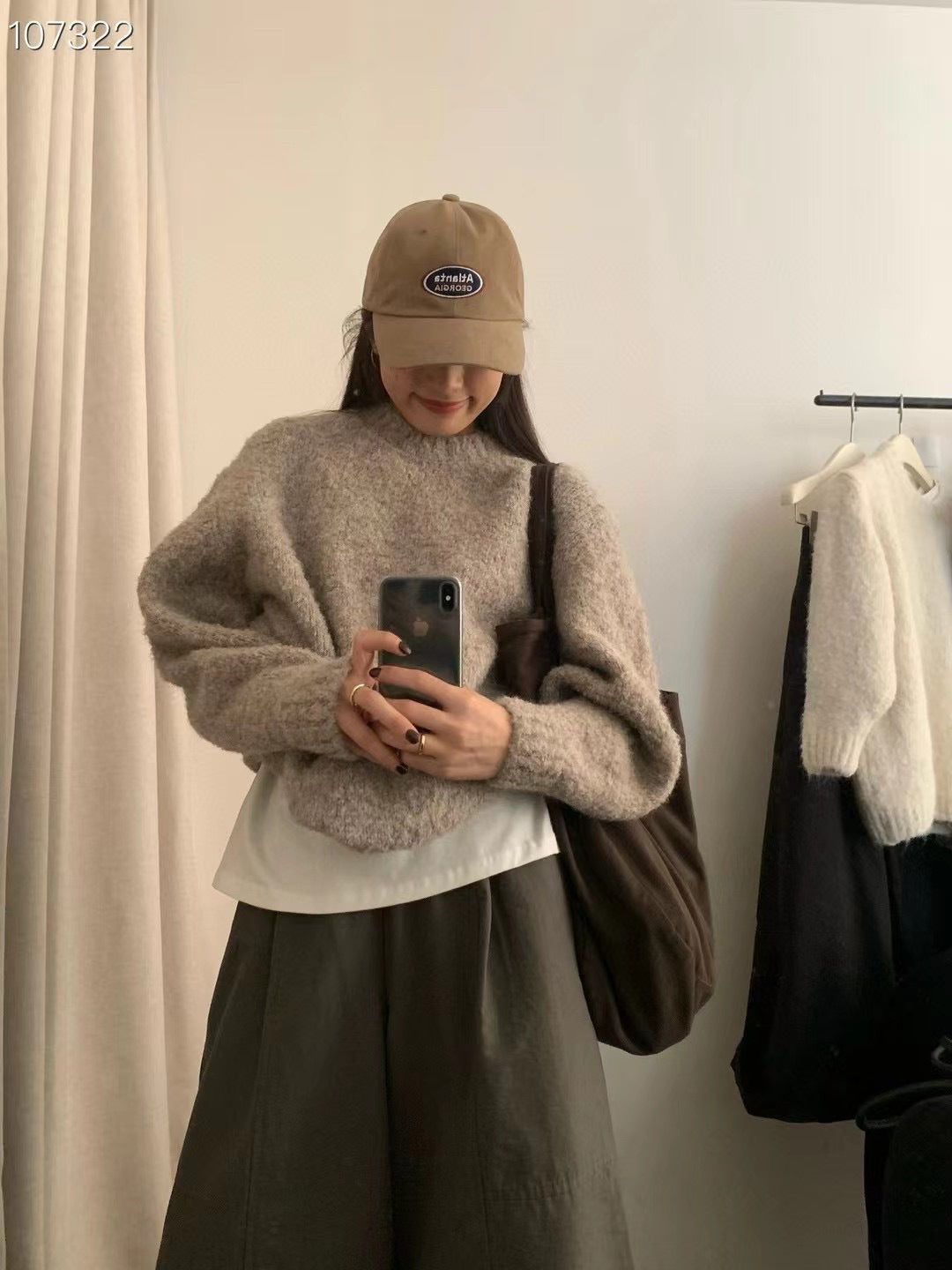 qgtao leapord outfit Gentle Style Circle Yarn Purple Pullover Women's Autumn and Winter New Style Nuo Jiji round Neck Sweater Top Fashion