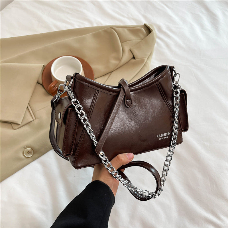 2025 Crossbody bag autumn and winter Korean version of high-end women's bag new fashionable and simple shoulder bag to work commuter bag women's wholesale
