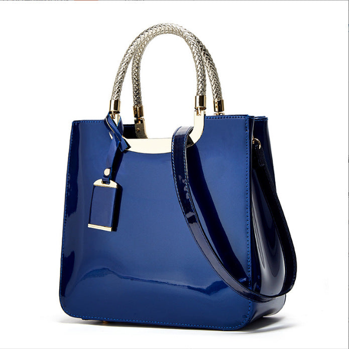 2025 popular new handbag fashion Jindian patent leather bride women's bag single shoulder oblique span bag New supply women's bag