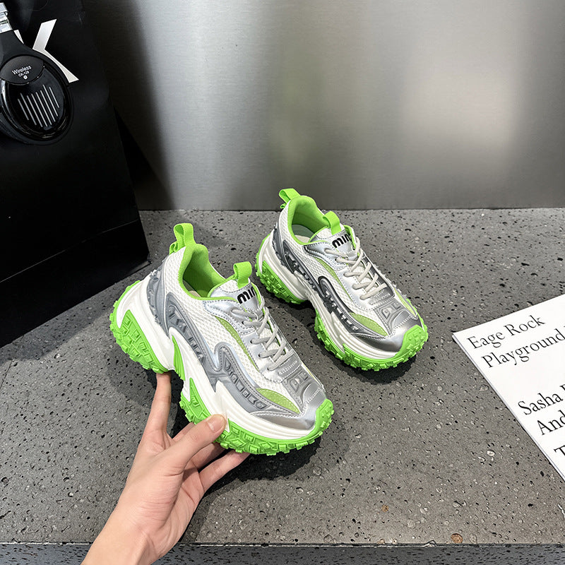 2025 popular autumn and winter black platform Paris dad shoes men's and women's shoes with the same height-increasing sports tire shoes couple casual shoes