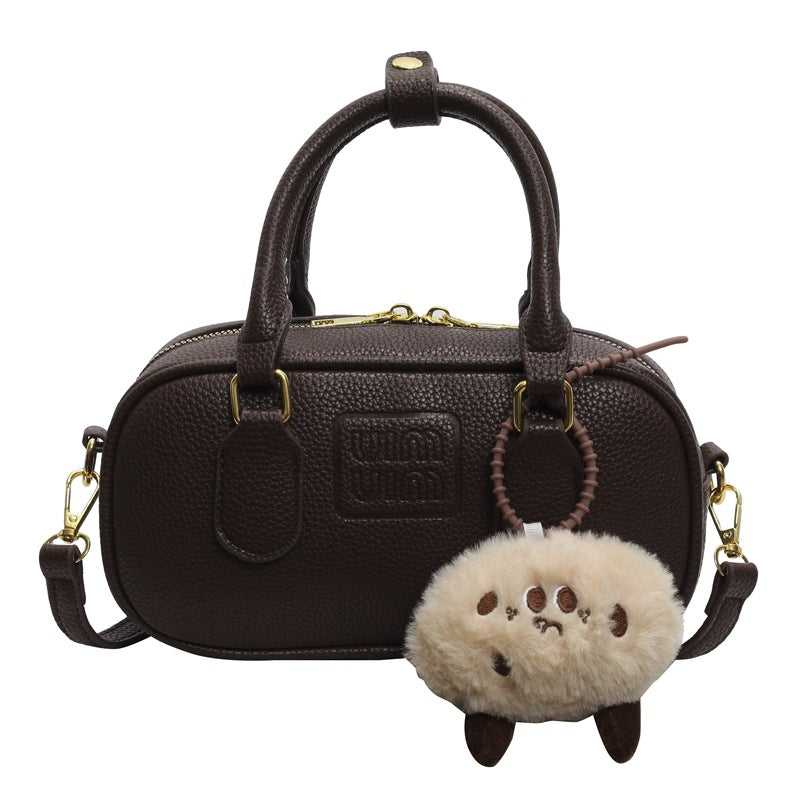 2025 Bag Women's popular New Retro Handbag Simple Textured Shoulder Bag Fashion Versatile Premium Messenger Bag
