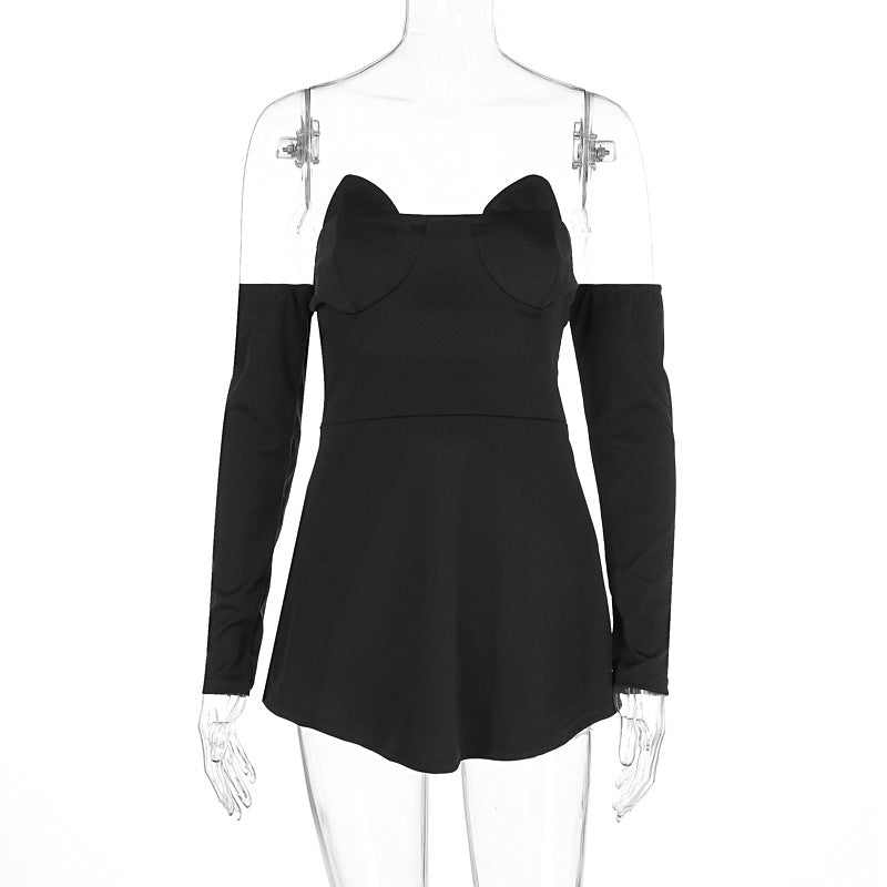 qgtao outfit inspo Women's Clothing 2024 Autumn New Fashion Elegant Slim Tube Top Backless Waist Tight Long Sleeve Dress Women