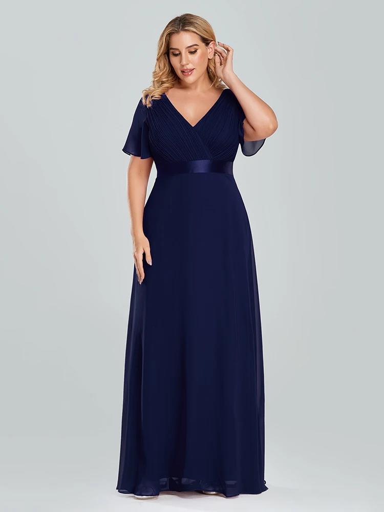 2025evening dress new high waist simple fashion V-neck temperament chiffon spring and summer pendulum long dress