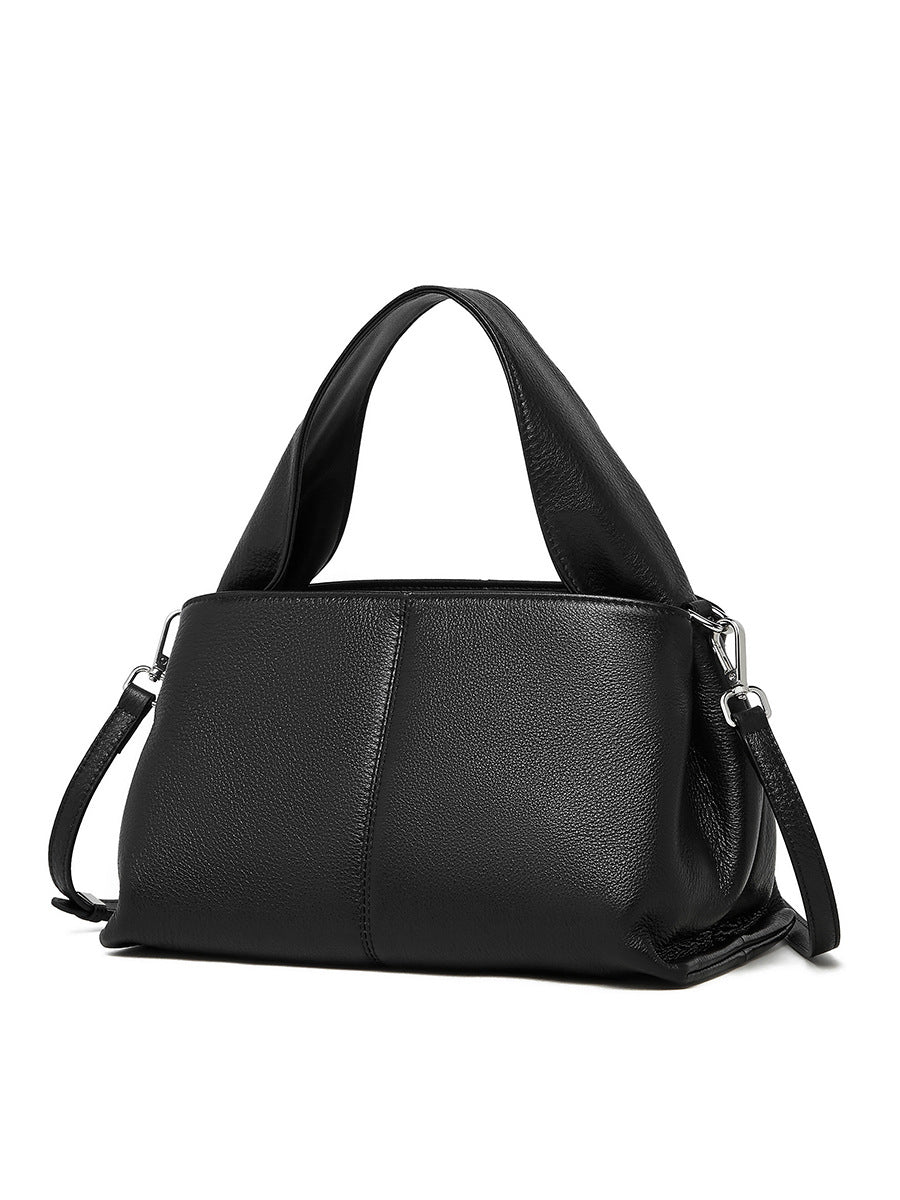 2025 Retro texture portable big bag first layer cowhide shoulder armpit bag popular new leather messenger women's bag