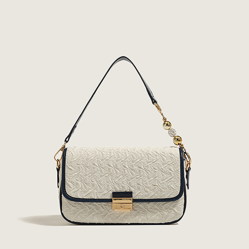 2025 Women's bag new Korean version trendy fashion versatile personality PU picofarad stick armpit bag, retro portable shoulder bag women
