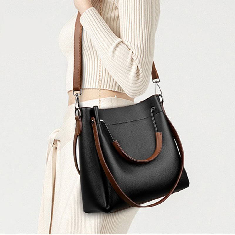 2025 Bucket bag women's new fashion shoulder bag spring versatile messenger bag large capacity commuter handbag