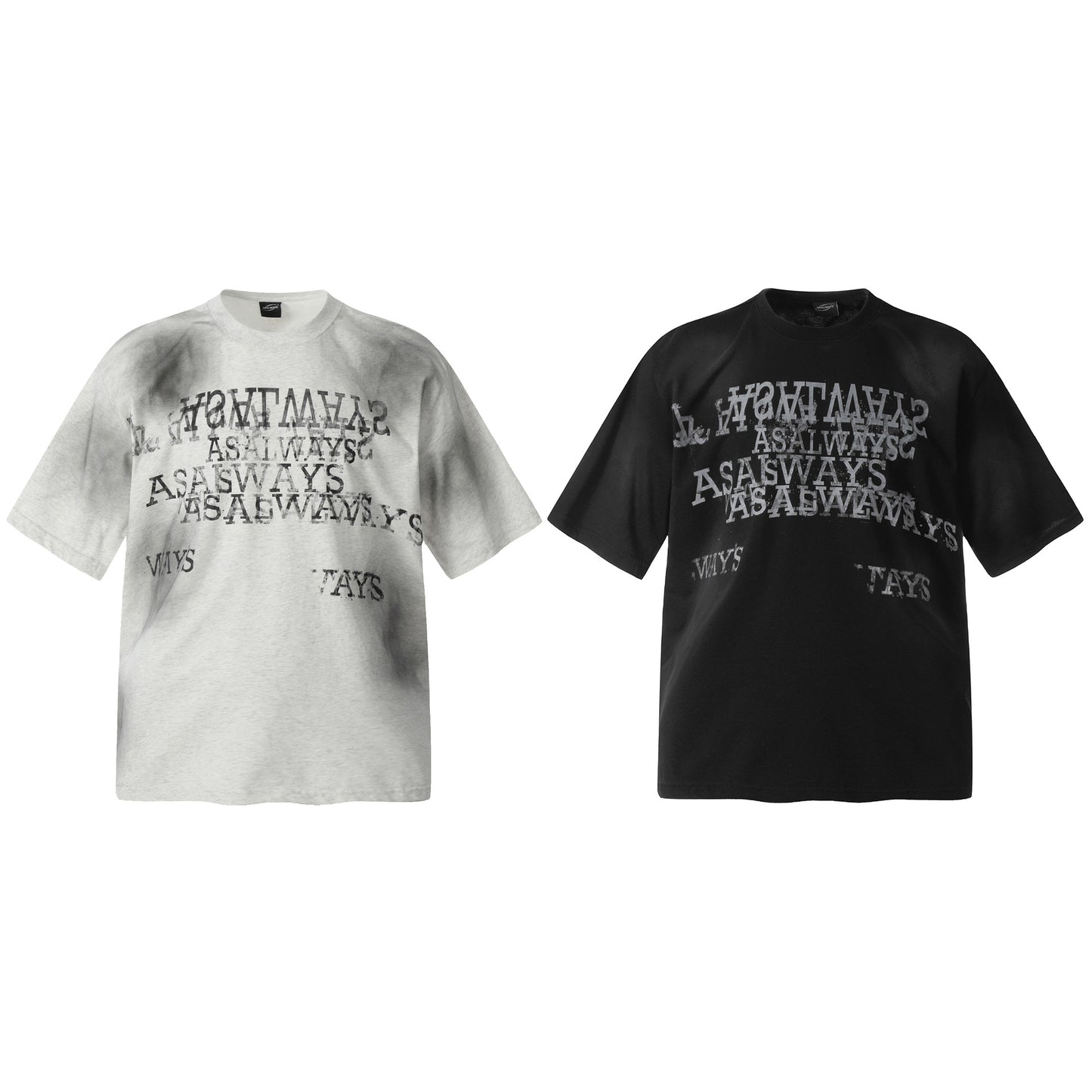 2025 F6622 2025n Street Vintage 2025 Summer Dirty Spray Letter Design Premium Men's Loose Short Sleeve T-Shirt